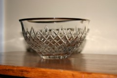 Silver-rimmed Lenox Crystal Bowl