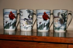 Lenox China Winter Greeting Mugs (new w/tags