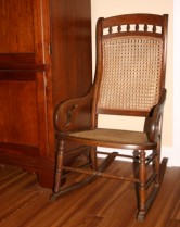 Newely Caned Antique Rocker